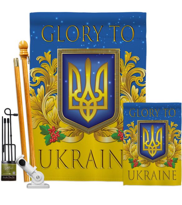 Glory To Ukraine - Support Inspirational Vertical Impressions Decorative Flags HG170273 Made In USA - Image 6
