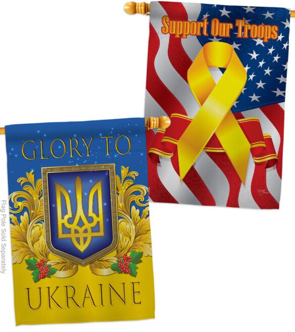 Glory To Ukraine - Support Inspirational Vertical Impressions Decorative Flags HG170273 Made In USA - Image 14