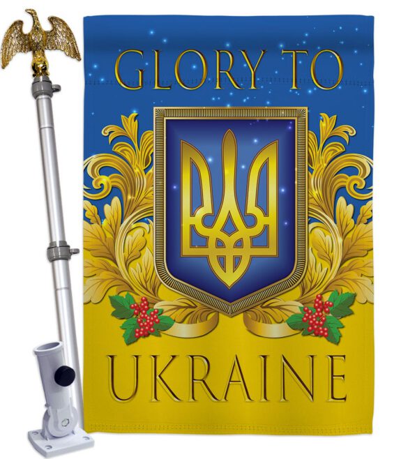 Glory To Ukraine - Support Inspirational Vertical Impressions Decorative Flags HG170273 Made In USA - Image 20