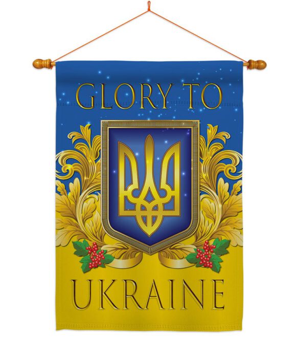 Glory To Ukraine - Support Inspirational Vertical Impressions Decorative Flags HG170273 Made In USA - Image 21