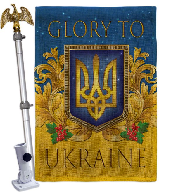 Glory To Ukraine - Support Inspirational Vertical Impressions Decorative Flags HG170273 Made In USA - Image 41