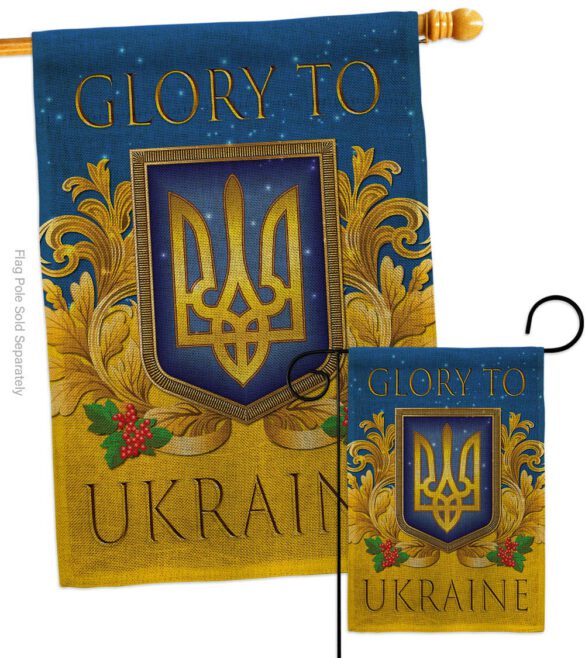 Glory To Ukraine - Support Inspirational Vertical Impressions Decorative Flags HG170273 Made In USA - Image 24