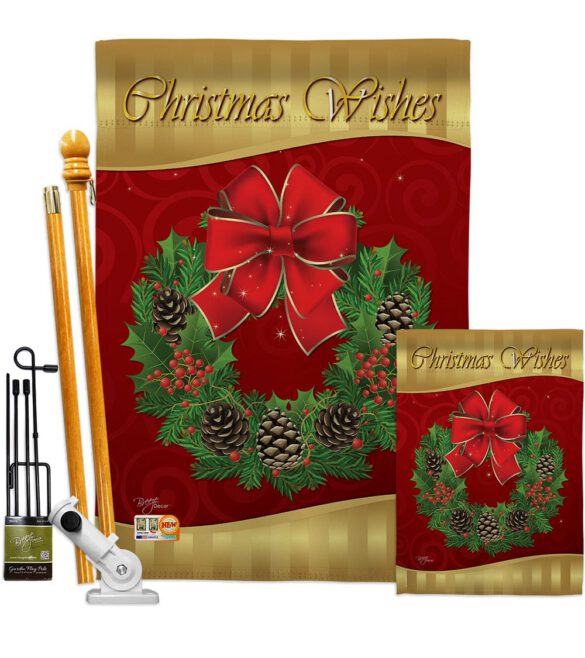 Christmas Wishes - Christmas Winter Vertical Impressions Decorative Flags HG114078 Imported - Image 6