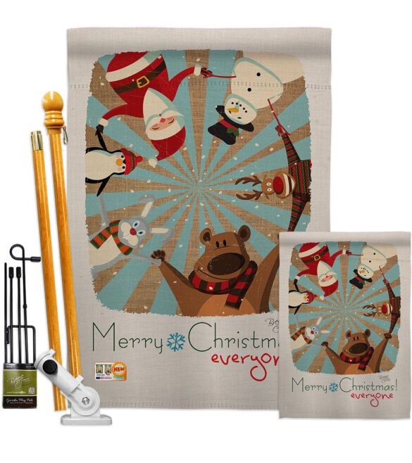 Everyone's Xmas - Christmas Winter Vertical Impressions Decorative Flags HG114109 Made In USA - Image 6
