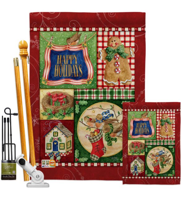 Happy Holiday Gingerbread - Christmas Winter Vertical Impressions Decorative Flags HG114162 Made In USA - Image 6