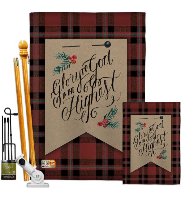 Glory to God - Christmas Winter Vertical Impressions Decorative Flags HG114168 Made In USA - Image 6