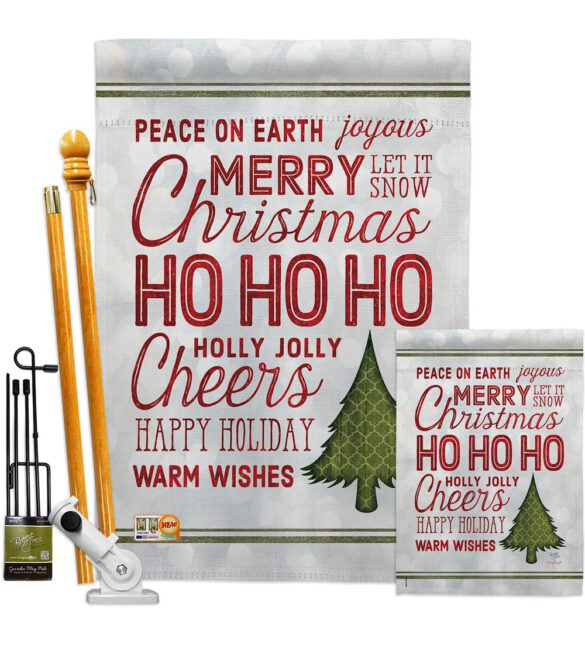 Christmas Wishes Words - Christmas Winter Vertical Impressions Decorative Flags HG114178 Made In USA - Image 6