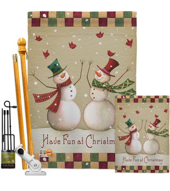 Have Fun at Christmas - Christmas Winter Vertical Impressions Decorative Flags HG114187 Made In USA - Image 6