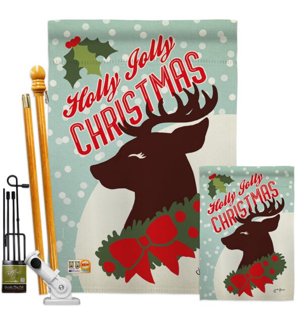 Holly Jolly Christmas - Christmas Winter Vertical Impressions Decorative Flags HG114197 Made In USA - Image 6