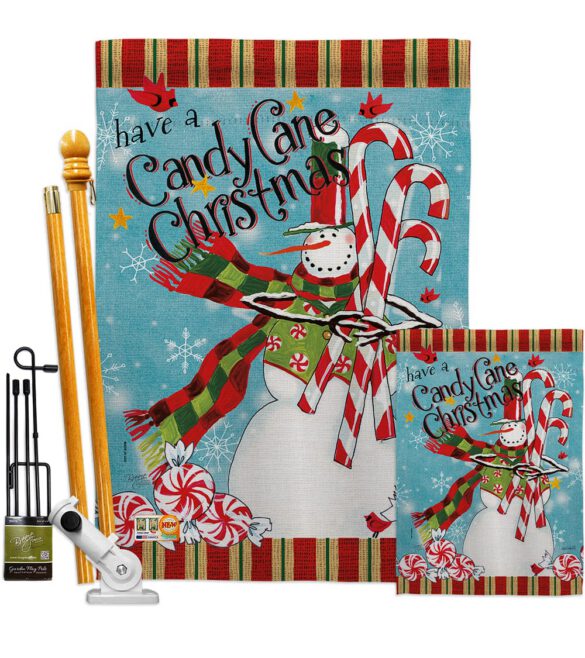 Candy Cane Christmas - Christmas Winter Vertical Impressions Decorative Flags HG114205 Made In USA - Image 6