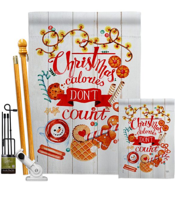 Christmas Calories - Christmas Winter Vertical Impressions Decorative Flags HG114246 Made In USA - Image 6