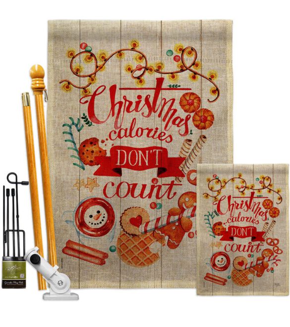 Christmas Calories - Christmas Winter Vertical Impressions Decorative Flags HG114246 Made In USA - Image 18