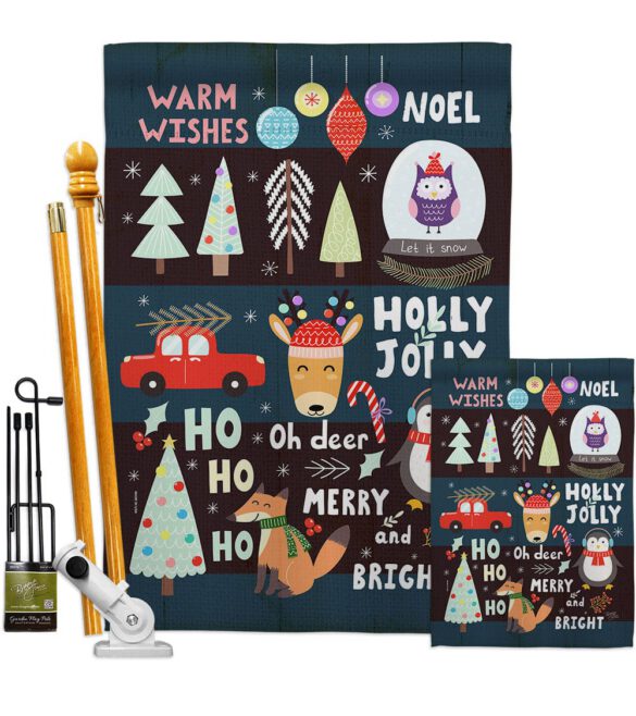 Christmas Gathering - Christmas Winter Vertical Impressions Decorative Flags HG114253 Made In USA - Image 6