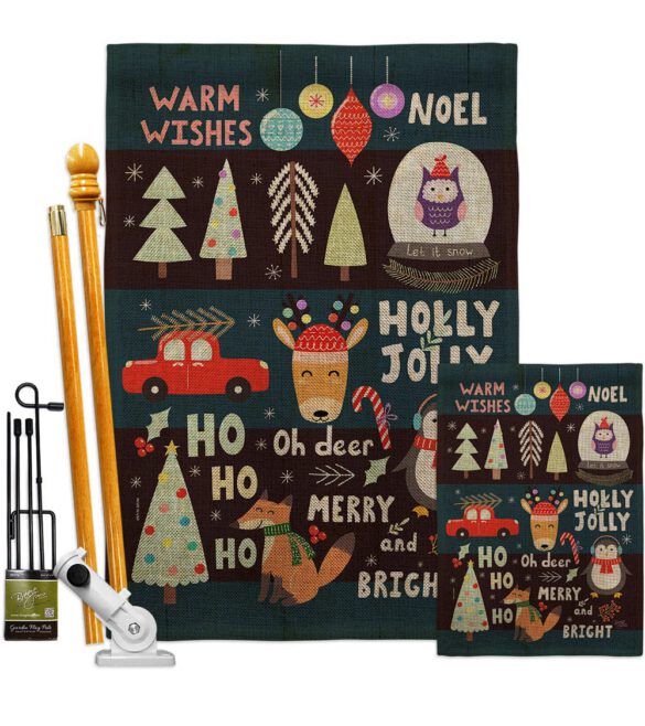 Christmas Gathering - Christmas Winter Vertical Impressions Decorative Flags HG114253 Made In USA - Image 18