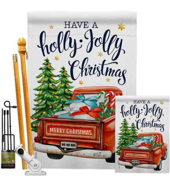 Holly Jolly Christmas - Christmas Winter Vertical Impressions Decorative Flags HG137332 Made In USA - Image 6