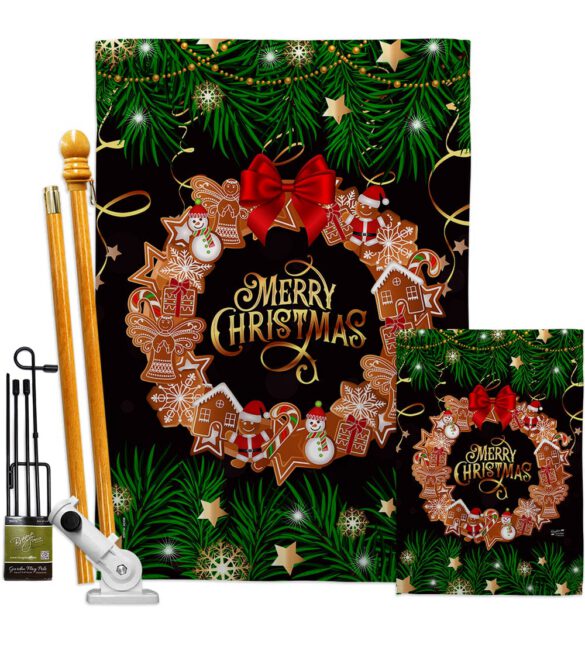Christmas Wreath - Christmas Winter Vertical Impressions Decorative Flags HG137339 Made In USA - Image 6