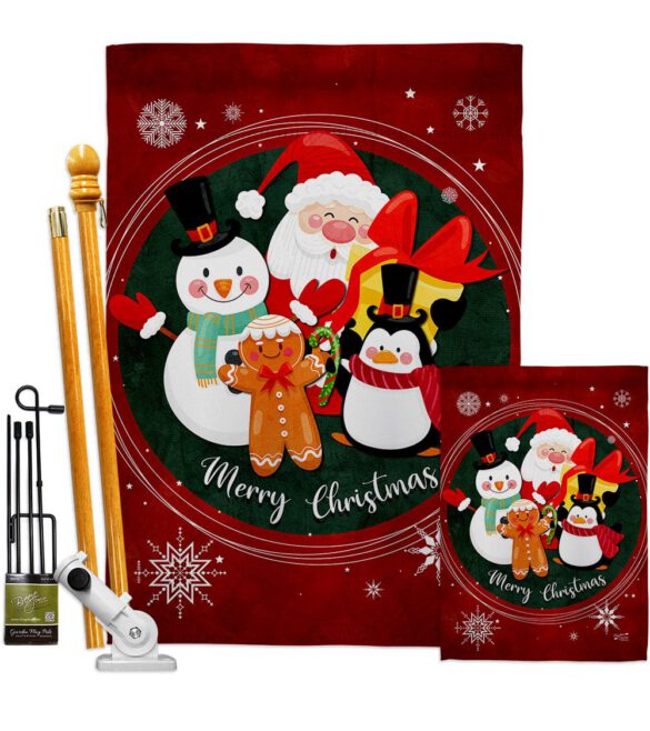 Holidays friends - Christmas Winter Vertical Impressions Decorative Flags HG137617 Made In USA - Image 6