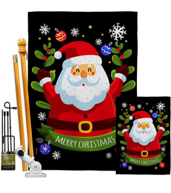 Cute Santa - Christmas Winter Vertical Impressions Decorative Flags HG192239 Made In USA - Image 6