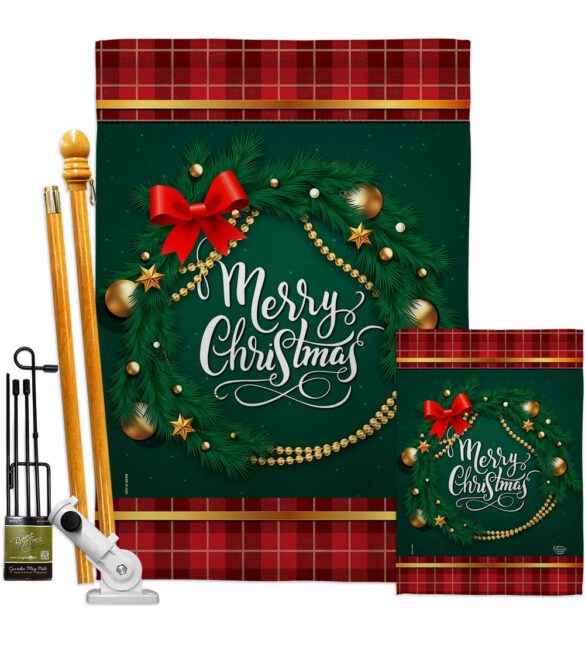 Christmas Wreath - Christmas Winter Vertical Impressions Decorative Flags HG192269 Made In USA - Image 6