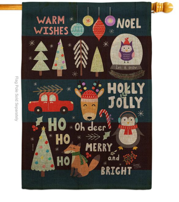 Christmas Gathering - Christmas Winter Vertical Impressions Decorative Flags HG114253 Made In USA - Image 14