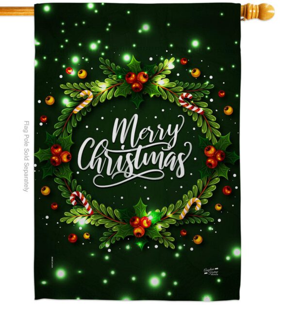 Chirstmas Dreaming - Christmas Winter Vertical Impressions Decorative Flags HG130300 Made In USA - Image 2