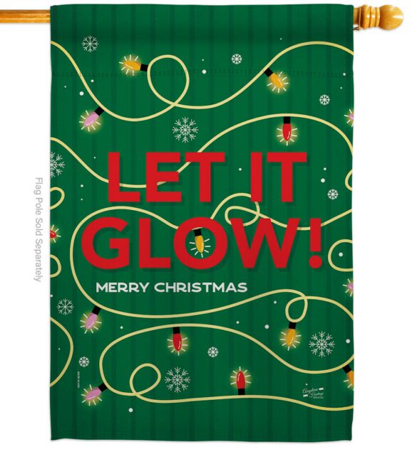 Christmas Glow - Christmas Winter Vertical Impressions Decorative Flags HG130432 Made In USA - Image 2
