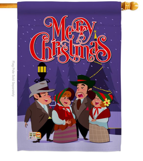Christmas Carol - Christmas Winter Vertical Impressions Decorative Flags HG137101 Made In USA - Image 2
