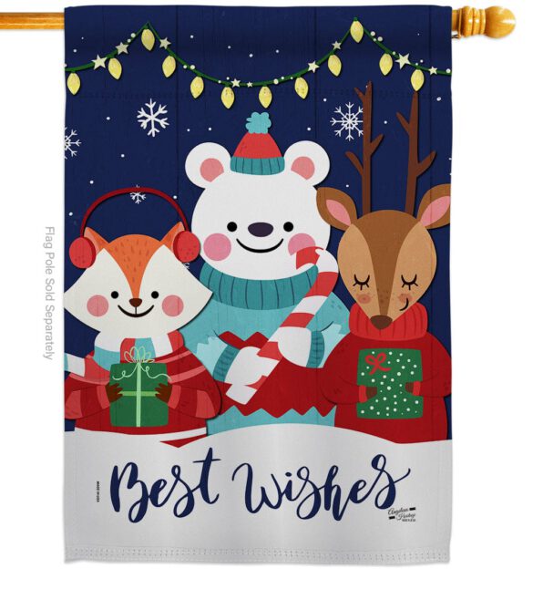 Christmas Buddy - Christmas Winter Vertical Impressions Decorative Flags HG137299 Made In USA - Image 2