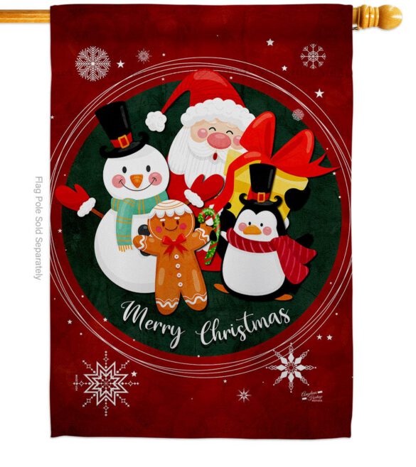 Holidays friends - Christmas Winter Vertical Impressions Decorative Flags HG137617 Made In USA - Image 2