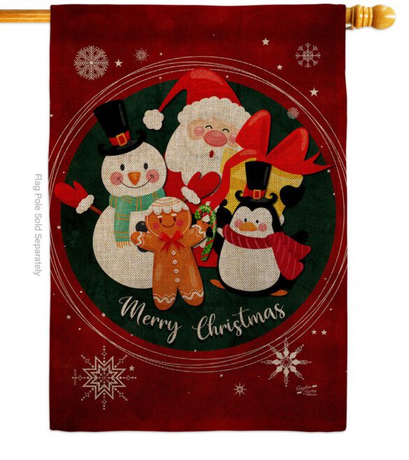 Holidays friends - Christmas Winter Vertical Impressions Decorative Flags HG137617 Made In USA - Image 14