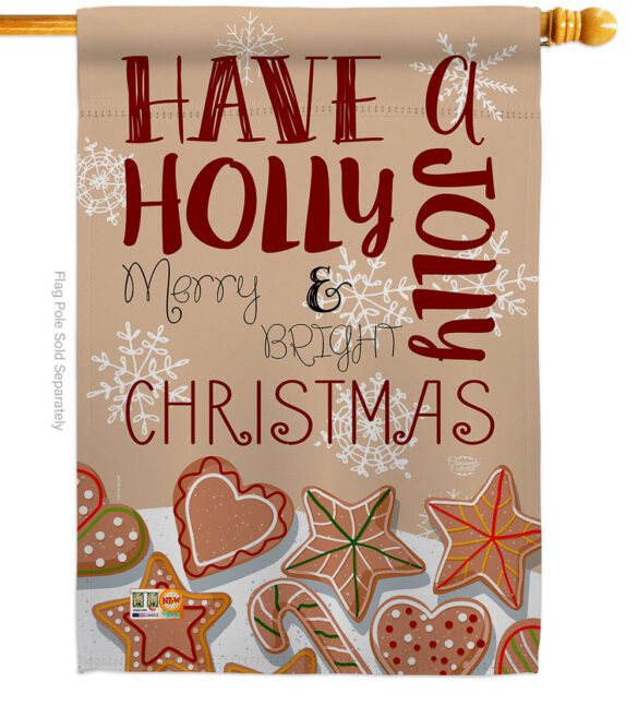 Have A Holly Jolly - Christmas Winter Vertical Impressions Decorative Flags HG192128 Made In USA - Image 2