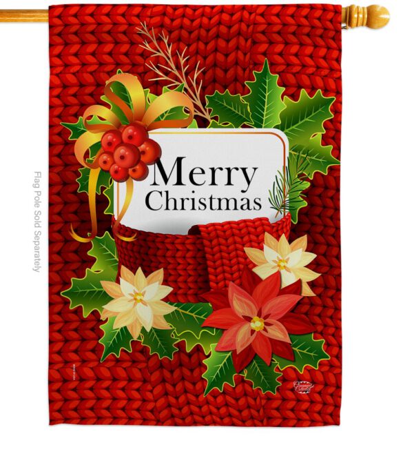 Christmas Sweater - Christmas Winter Vertical Impressions Decorative Flags HG192225 Made In USA - Image 2