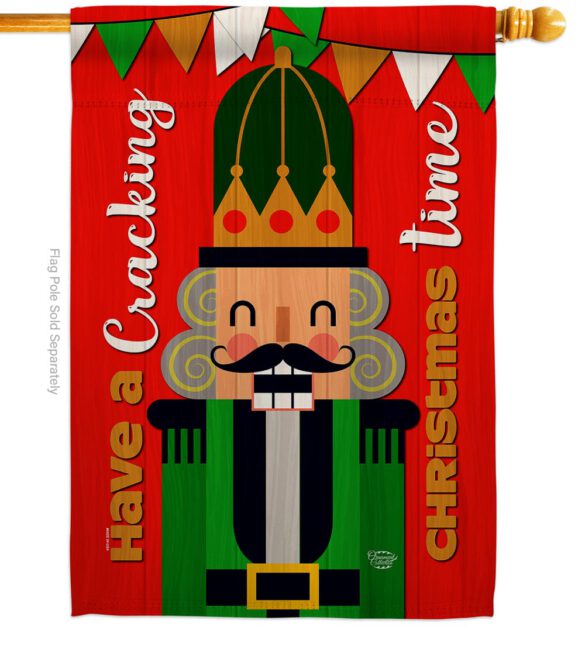Cracking Christmas - Christmas Winter Vertical Impressions Decorative Flags HG192259 Made In USA - Image 2