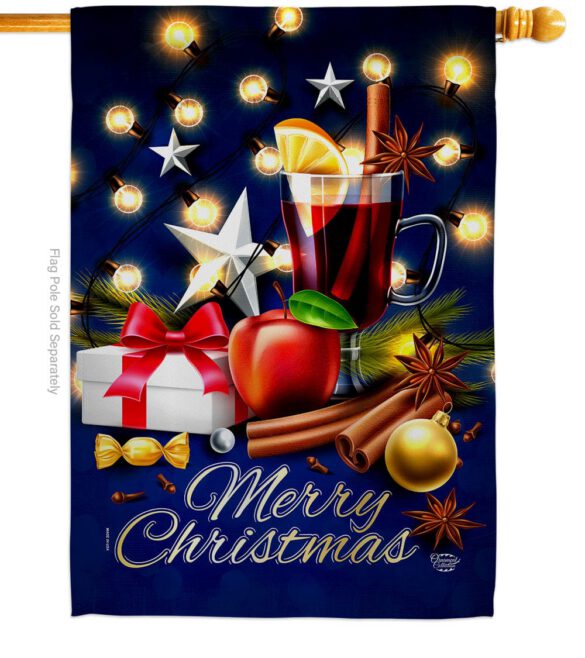 Christmas Wishes - Christmas Winter Vertical Impressions Decorative Flags HG192685 Made In USA - Image 2