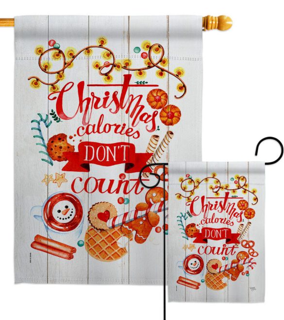 Christmas Calories - Christmas Winter Vertical Impressions Decorative Flags HG114246 Made In USA - Image 19