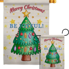 Be Joyful - Christmas Winter Vertical Impressions Decorative Flags HG192296 Made In USA