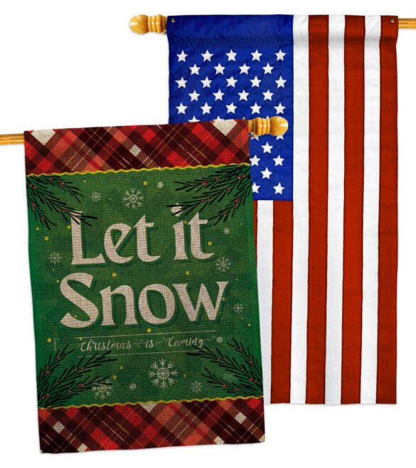 Christmas Snow - Christmas Winter Vertical Impressions Decorative Flags HG120281 Made In USA - Image 31
