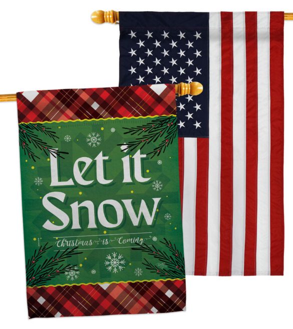 Christmas Snow - Christmas Winter Vertical Impressions Decorative Flags HG120281 Made In USA - Image 15