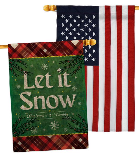 Christmas Snow - Christmas Winter Vertical Impressions Decorative Flags HG120281 Made In USA - Image 36