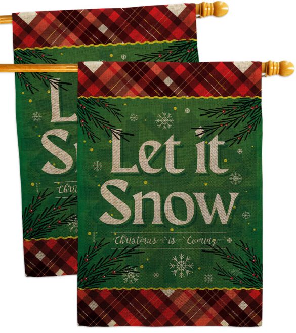 Christmas Snow - Christmas Winter Vertical Impressions Decorative Flags HG120281 Made In USA - Image 33