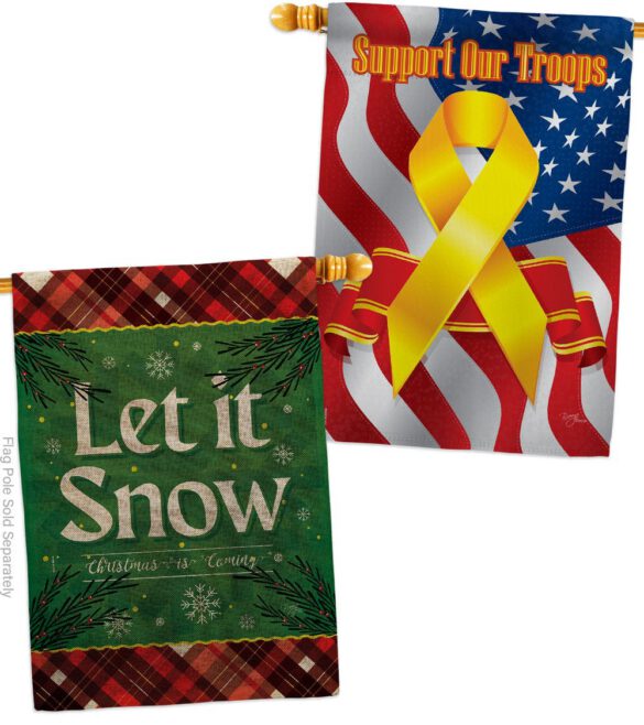 Christmas Snow - Christmas Winter Vertical Impressions Decorative Flags HG120281 Made In USA - Image 35