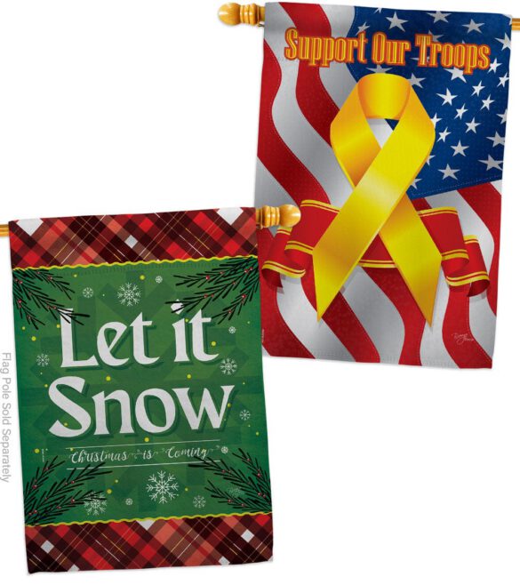 Christmas Snow - Christmas Winter Vertical Impressions Decorative Flags HG120281 Made In USA - Image 14