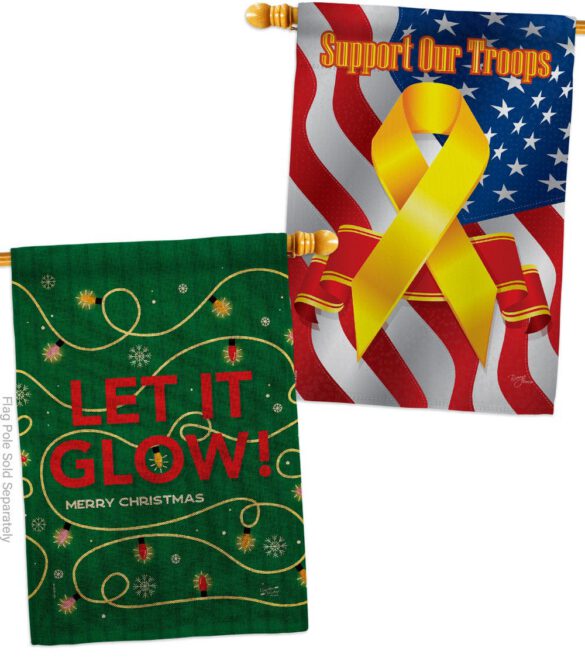 Christmas Glow - Christmas Winter Vertical Impressions Decorative Flags HG130432 Made In USA - Image 35