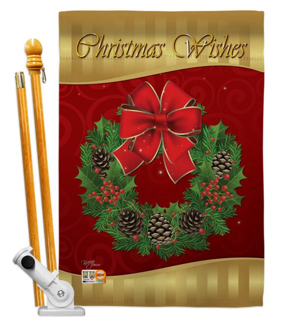 Christmas Wishes - Christmas Winter Vertical Impressions Decorative Flags HG114078 Imported - Image 5