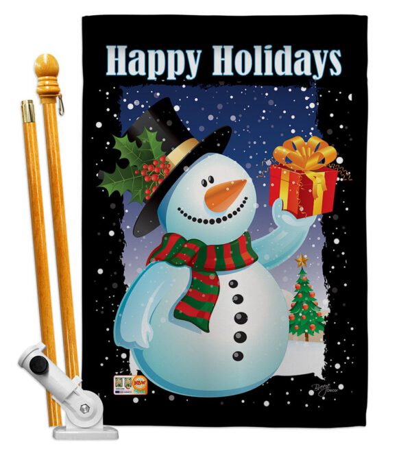 Holiday Snowman - Christmas Winter Vertical Impressions Decorative Flags HG114080 Made In USA - Image 5