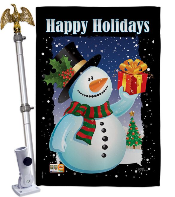Holiday Snowman - Christmas Winter Vertical Impressions Decorative Flags HG114080 Made In USA - Image 13