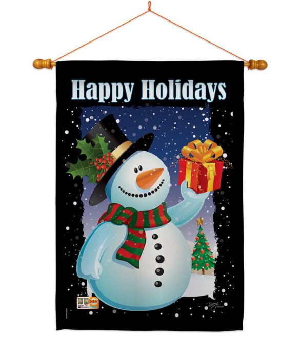 Holiday Snowman - Christmas Winter Vertical Impressions Decorative Flags HG114080 Made In USA - Image 14