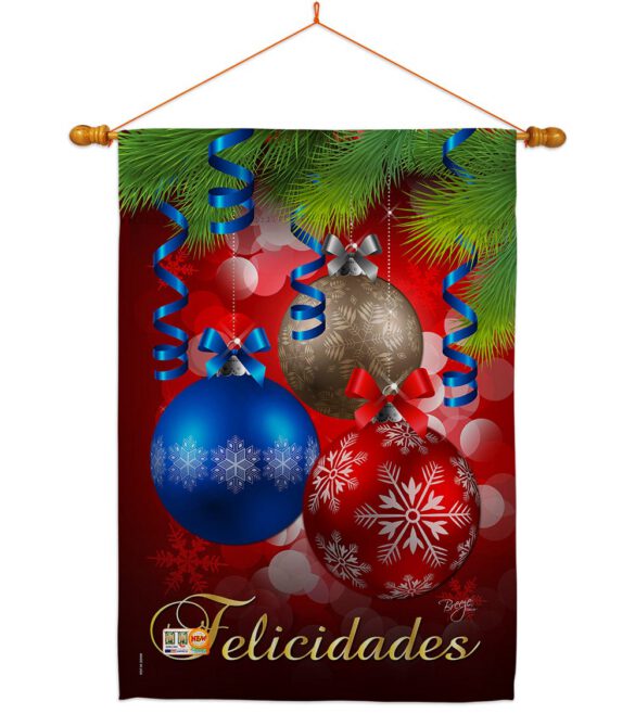 Felicidades - Christmas Winter Vertical Impressions Decorative Flags HG114084 Imported - Image 14