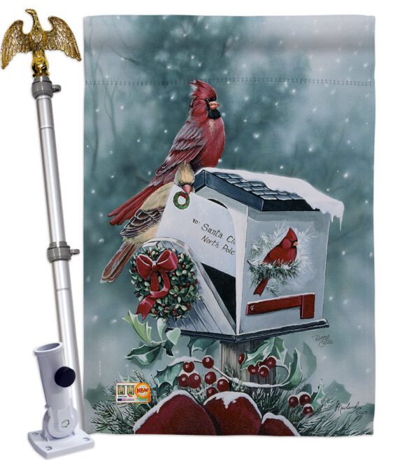 Christmas Cardinals - Christmas Winter Vertical Impressions Decorative Flags HG114096 Made In USA - Image 13
