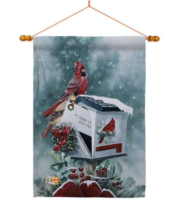 Christmas Cardinals - Christmas Winter Vertical Impressions Decorative Flags HG114096 Made In USA - Image 14